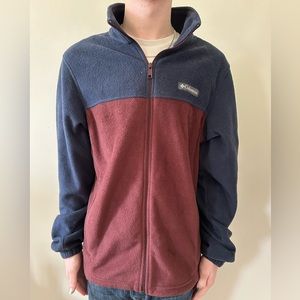 Columbia Men’s Blue And Red Full Zip Fleece Jacket Size M